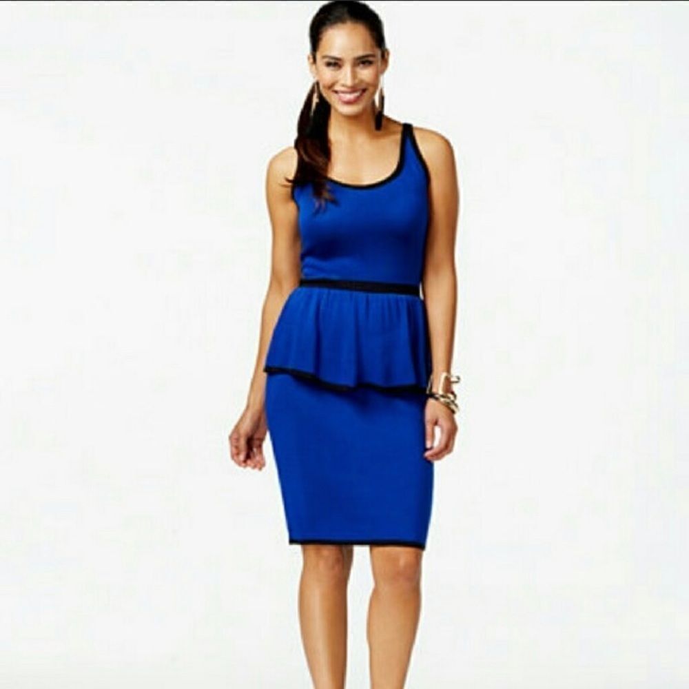 Thalia Sodi Peplum Sweater Dress